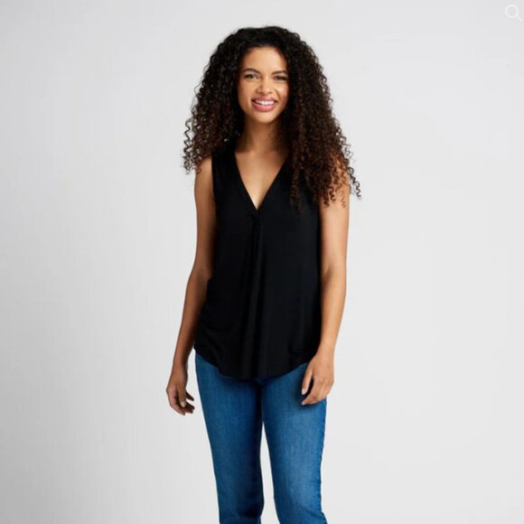 MODCLOTH - A Welcome Change Sleeveless Top - Black 4X - Picture 1 of 4